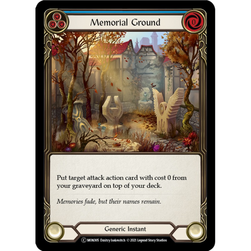 Flesh and Blood Monarch Unlimited C MON305 Memorial Ground (Blue) Standard