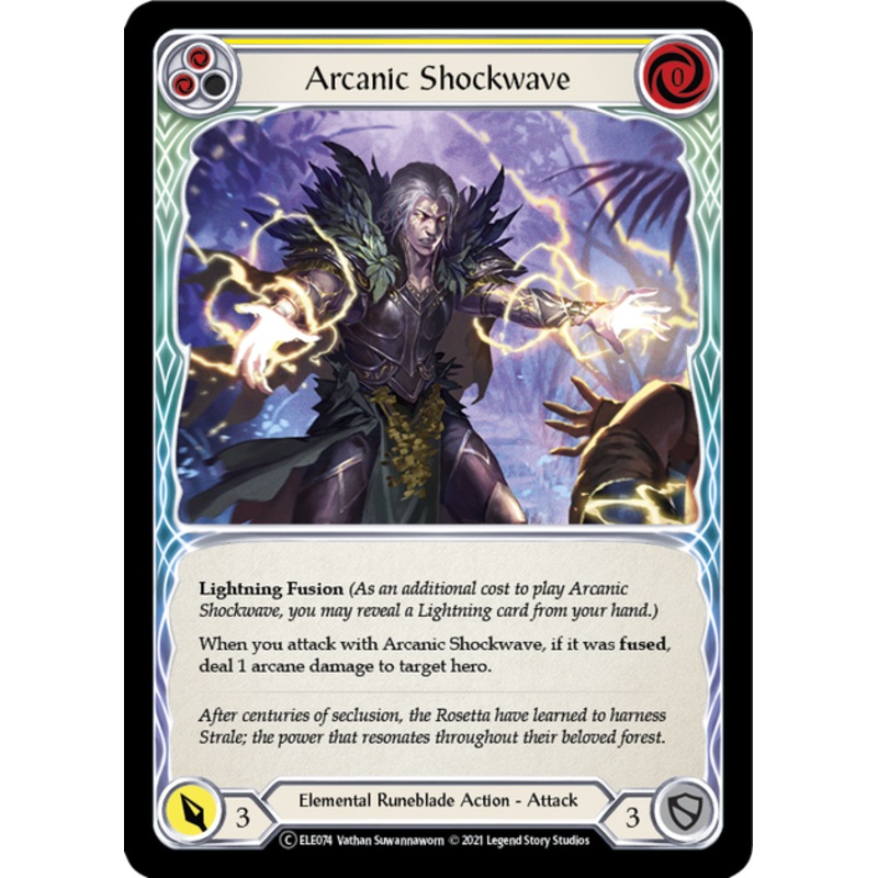 Flesh and Blood Tales of Aria Unlimited C ELE074 Arcanic Shockwave (Yellow) Standard
