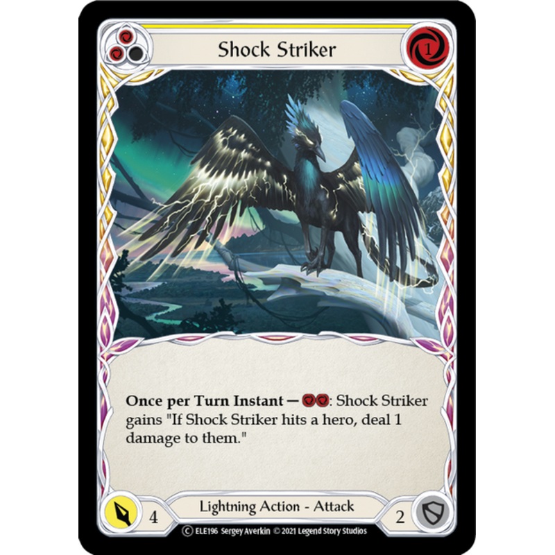 Flesh and Blood Tales of Aria Unlimited C ELE196 Shock Striker (Yellow) Rainbow