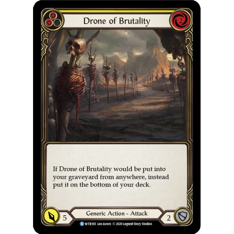 Flesh and Blood Welcome to Rathe Unlimited R WTR165 Drone of Brutality (Yellow) Standard