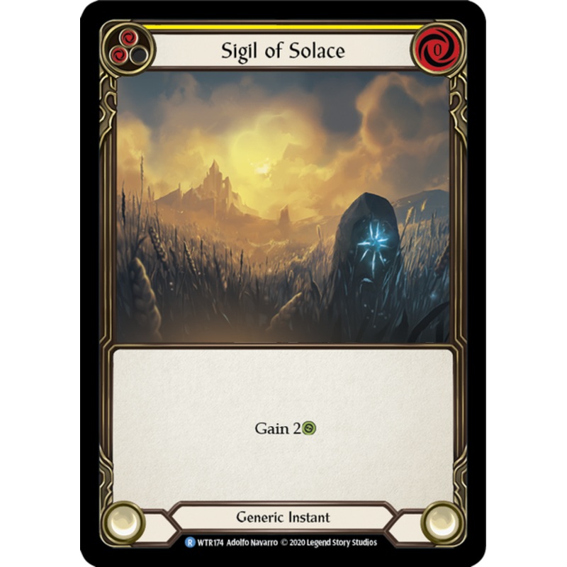 Flesh and Blood Welcome to Rathe Unlimited R WTR174 Sigil of Solace (Yellow) Standard