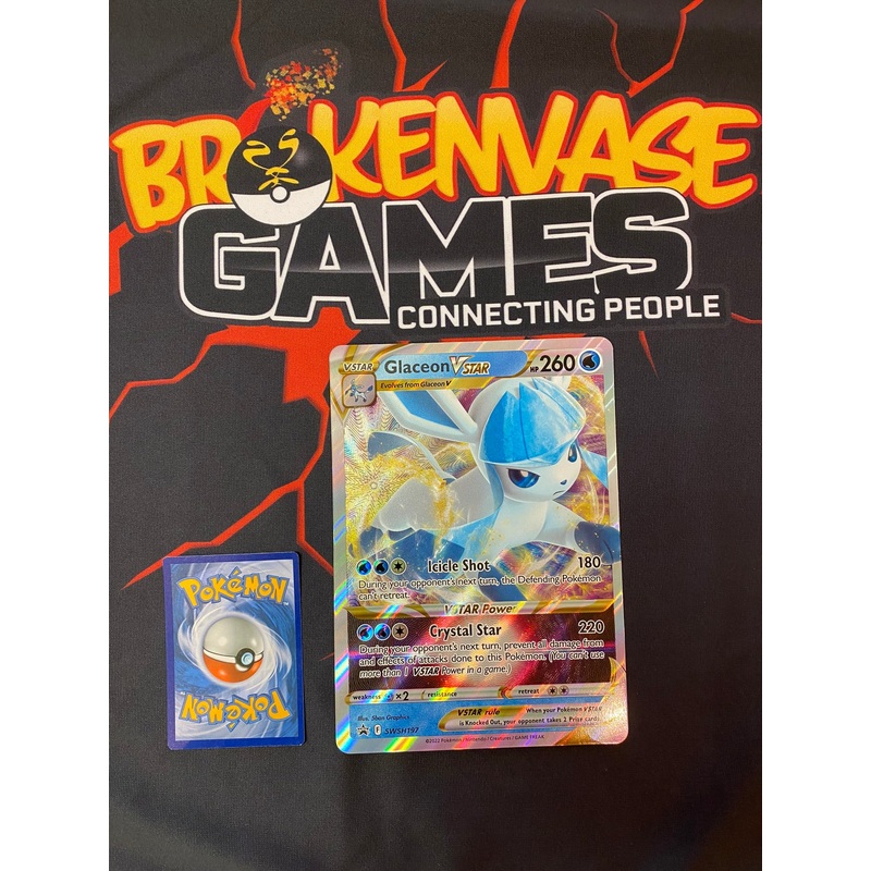 Pokemon Card SWSH197 Glaceon Vstar JUMBO OVERSIZED BLACK STAR PROMO