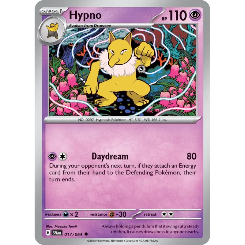017/064 17/64 Hypno Pokemon Card Shrouded Fable Uncommon *MINT*