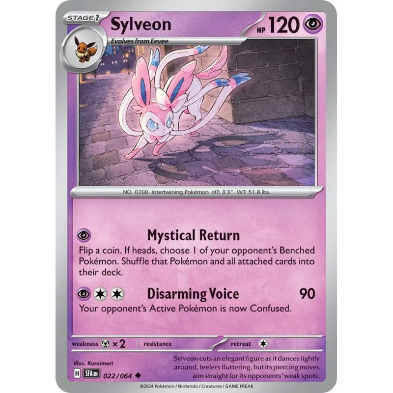 022/064 22/64 Sylveon Pokemon Card Shrouded Fable Uncommon *MINT*
