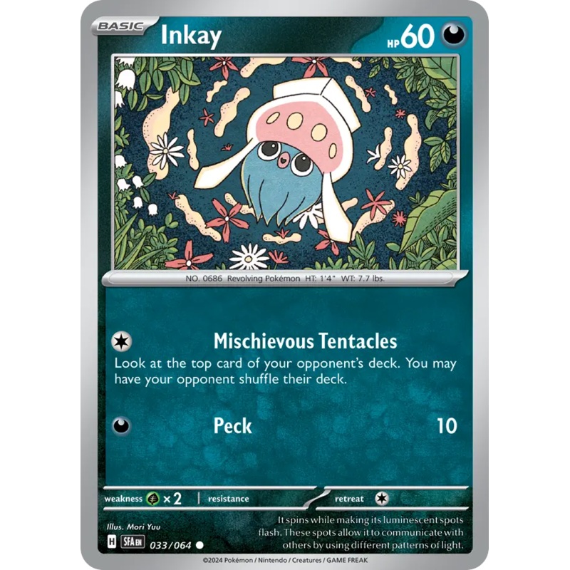 033/064 33/64 Inkay Pokemon Card Shrouded Fable Common *MINT*