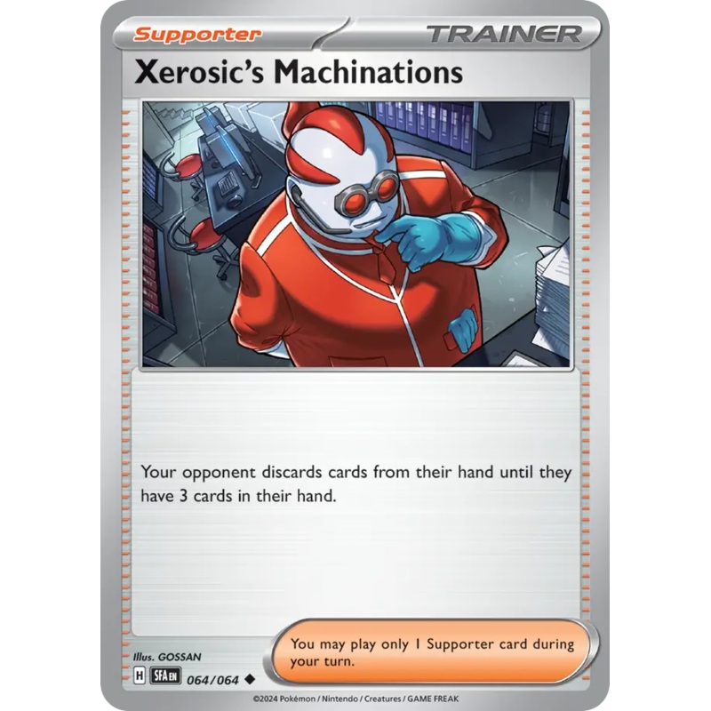 064/064 64/64 Xerosic’s Machinations Pokemon Card Shrouded Fable Uncommon Supporter *MINT*