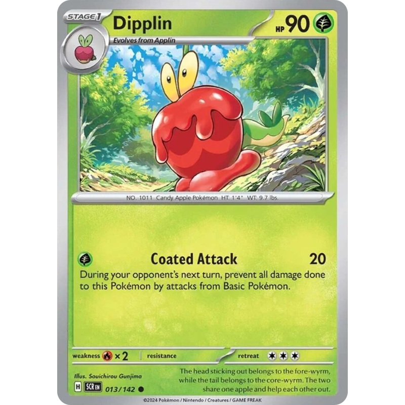 013/142 13/142 Dipplin  Pokemon Card  Stellar Crown Common *MINT*