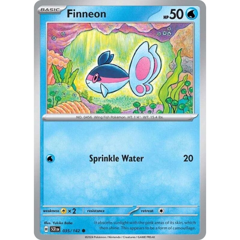 035/142 35/142 Finneon  Pokemon Card  Stellar Crown Common *MINT*