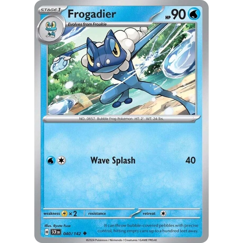 040/142 40/142 Frogadier  Pokemon Card  Stellar Crown Uncommon *MINT*