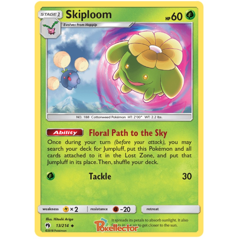 Pokemon Card Lost Thunder 13/214 013/214 Skiploom Uncommon *MINT*