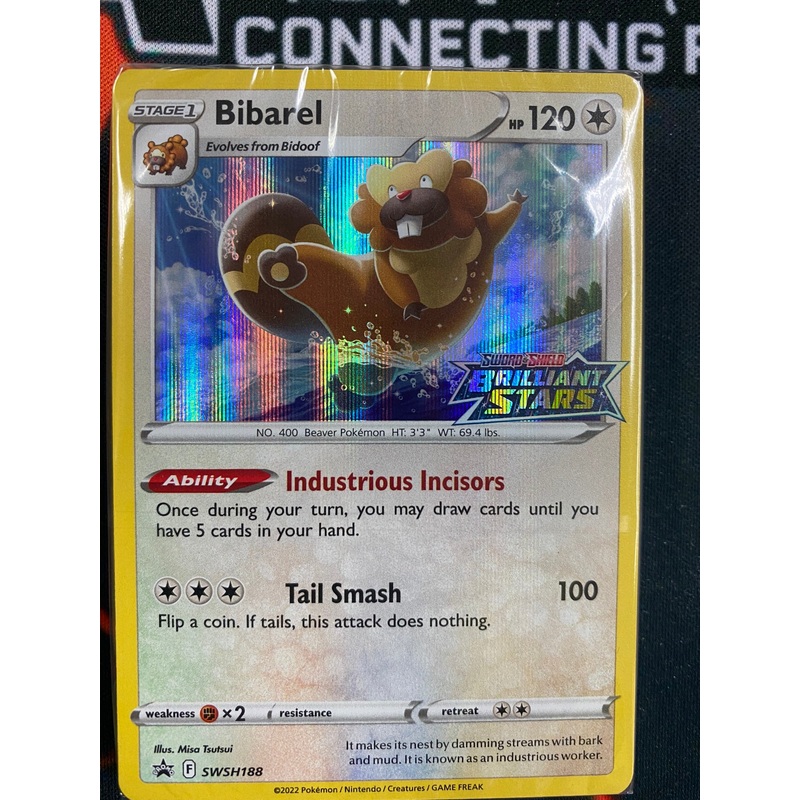 Pokemon Card SEALED SWSH Black Star Promos SWSH188 Bibarel Prerelease promo