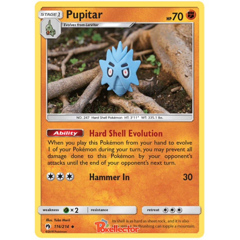 Pokemon Card Lost Thunder 116/214 Pupitar Uncommon *MINT*