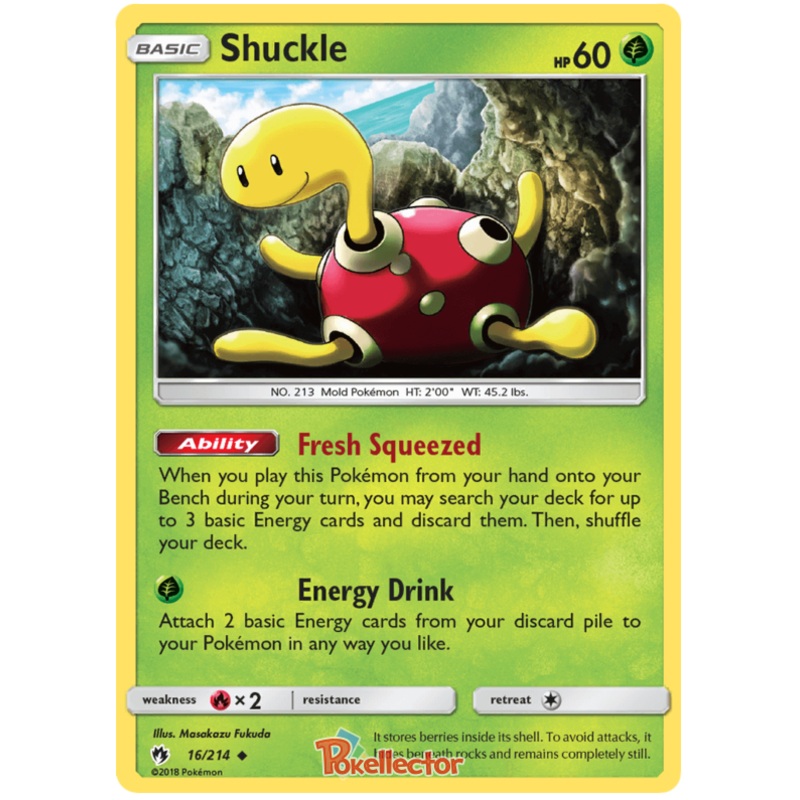 Pokemon Card Lost Thunder 16/214 016/214 Shuckle Uncommon *MINT*