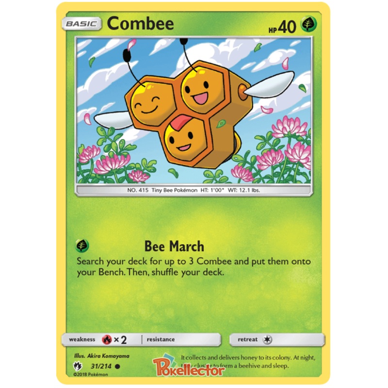 Pokemon Card Lost Thunder 31/214 031/214 Combee Common *MINT*