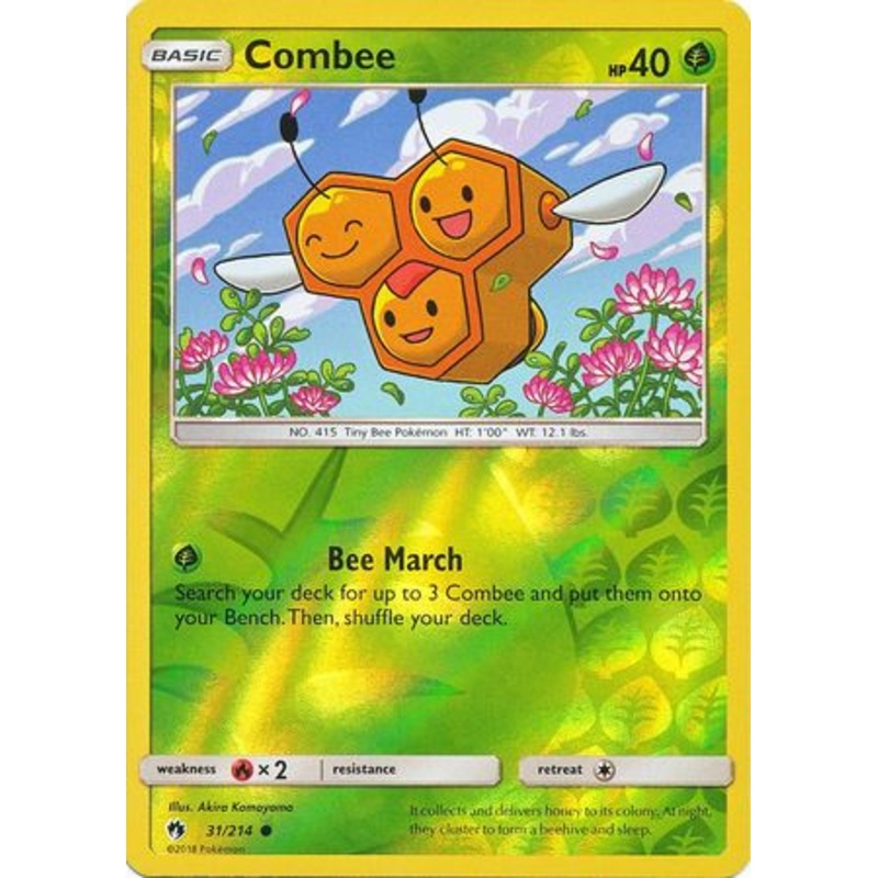 Pokemon Card Lost Thunder 31/214 031/214 Combee Reverse Holo Common *MINT*