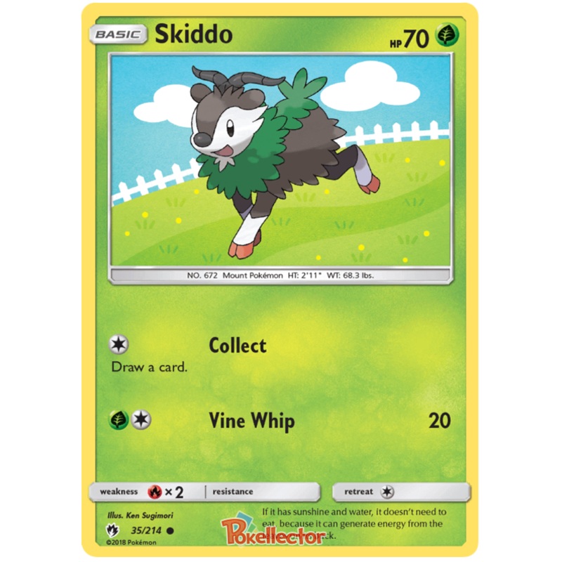 Pokemon Card Lost Thunder 35/214 035/214 Skiddo Common *MINT*