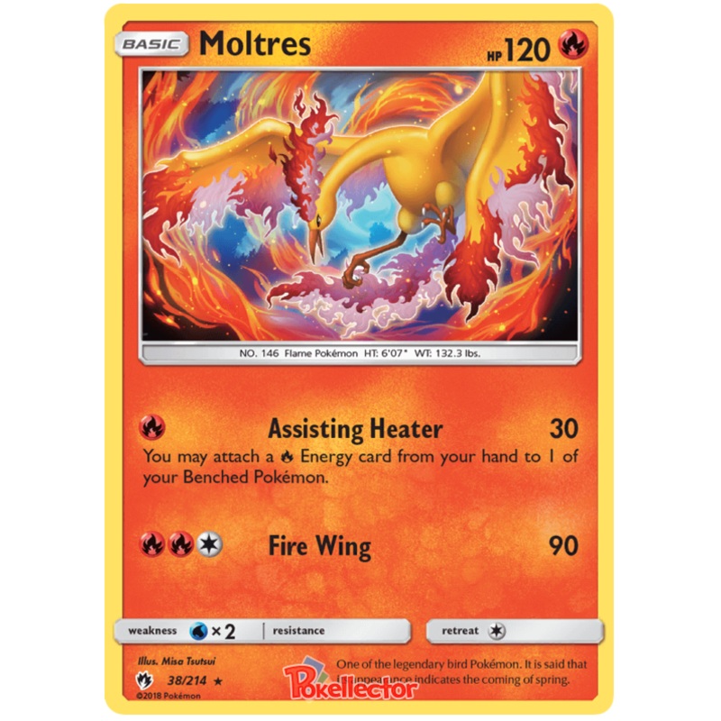 Pokemon Card Lost Thunder 38/214 038/214 Moltres Rare *MINT*
