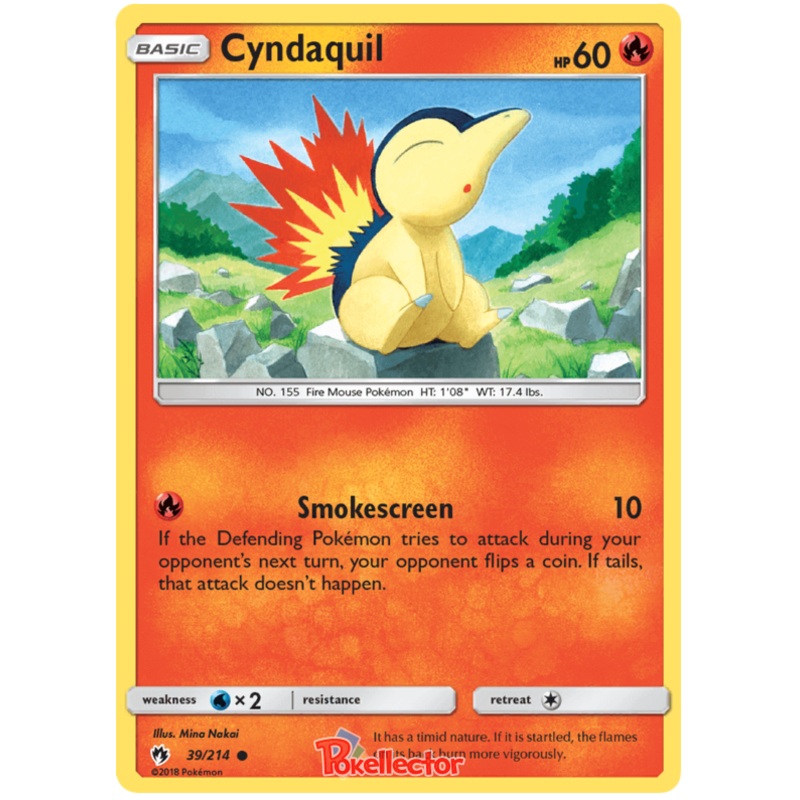 Pokemon Card Lost Thunder 39/214 039/214 Cyndaquil Common *MINT*