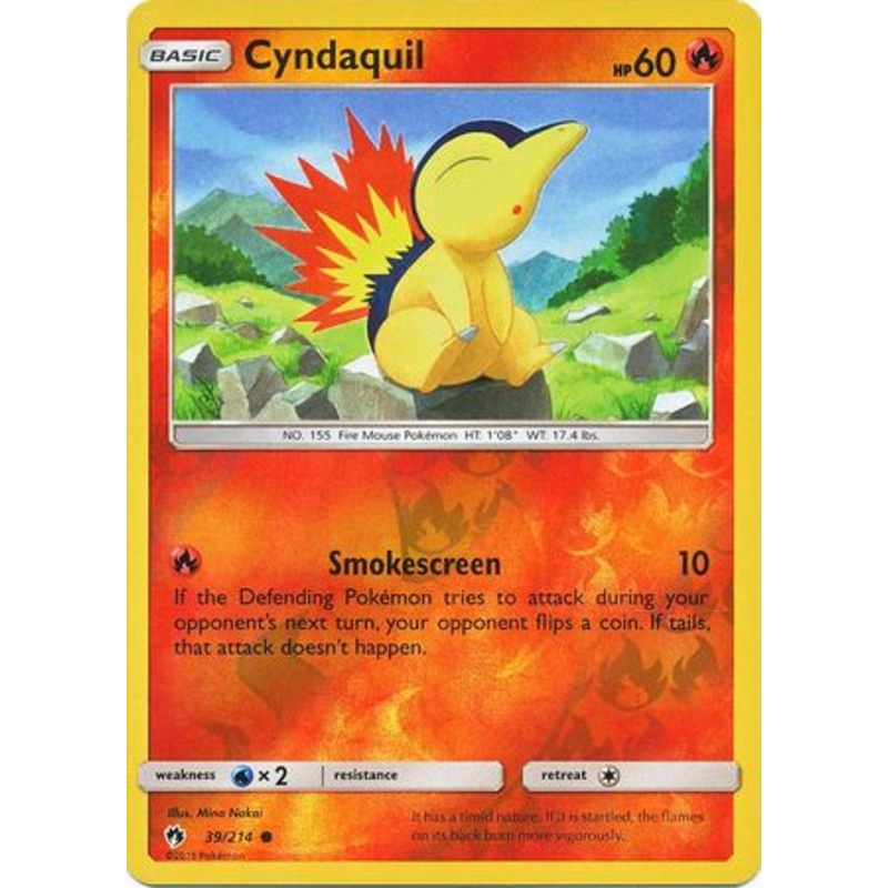 Pokemon Card Lost Thunder 39/214 039/214 Cyndaquil Reverse Holo Common *MINT*