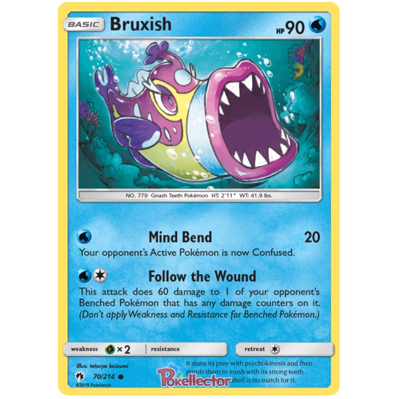Pokemon Card Lost Thunder 70/214 070/214 Bruxish Common *MINT*