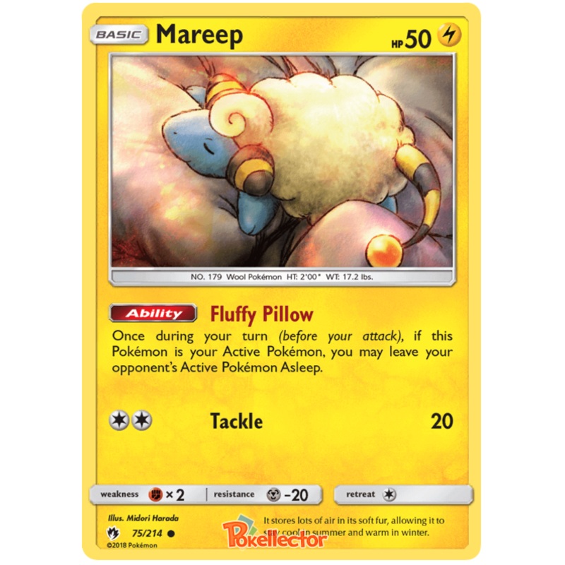Pokemon Card Lost Thunder 75/214 075/214 Mareep Common *MINT*