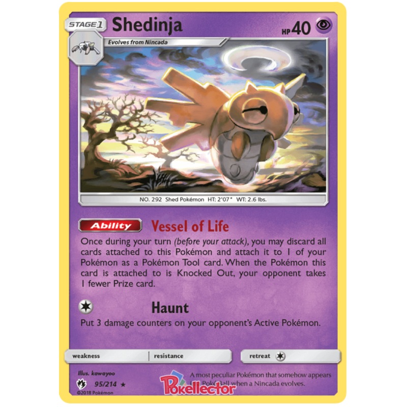 Pokemon Card Lost Thunder 95/214 095/214 Shedinja Rare *MINT*