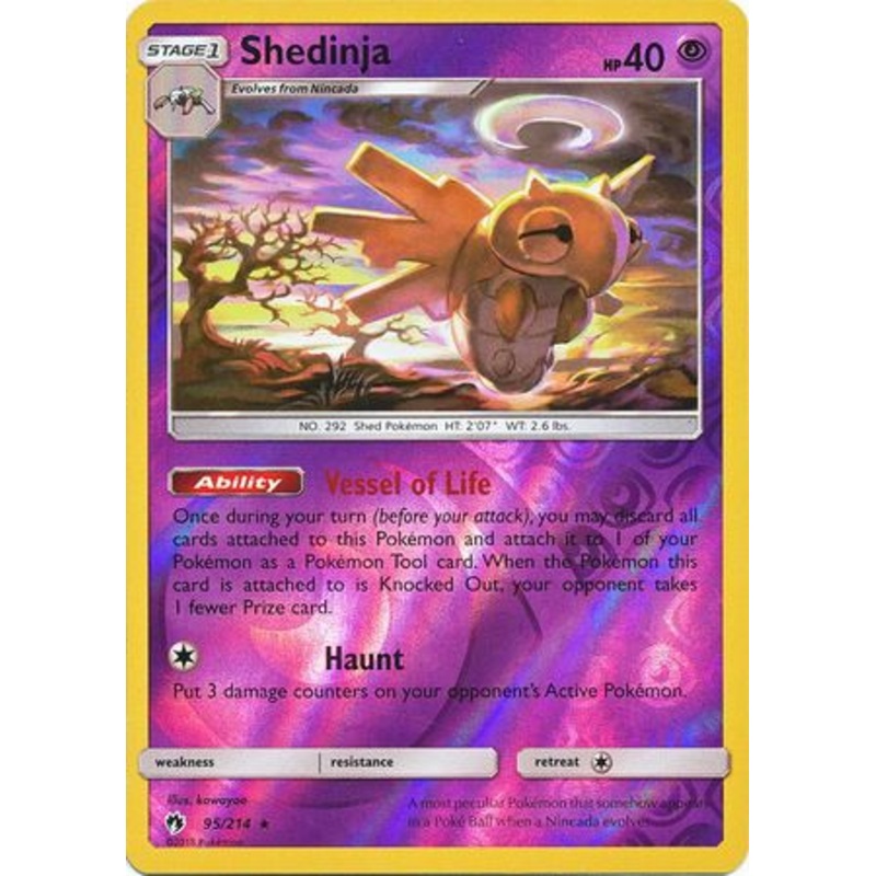 Pokemon Card Lost Thunder 95/214 095/214 Shedinja Reverse Holo Rare *MINT*