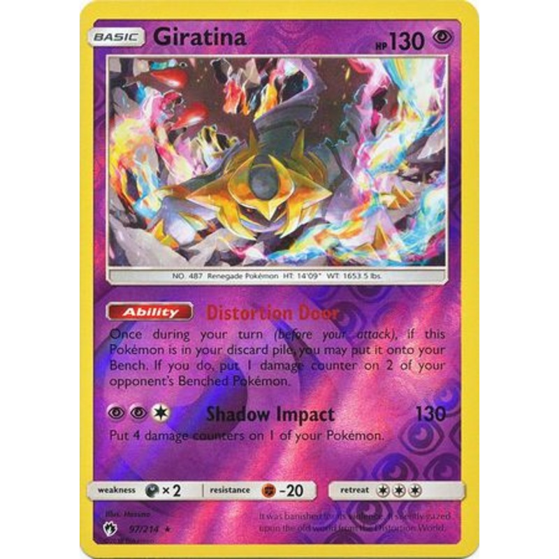 Pokemon Card Lost Thunder 97/214 097/214 Giratina Reverse Holo Rare *MINT*