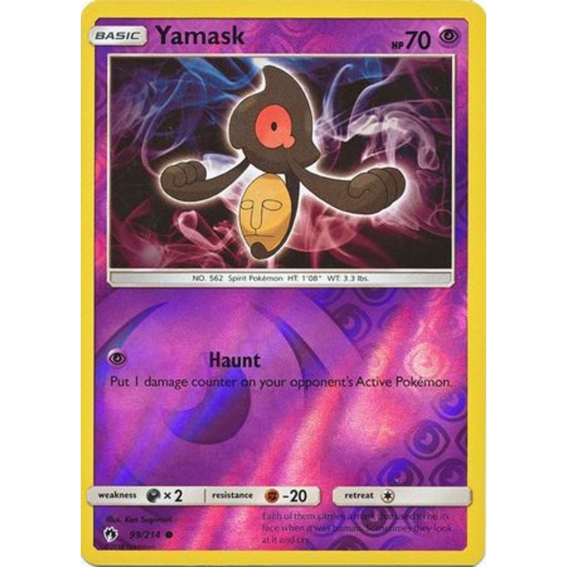 Pokemon Card Lost Thunder 99/214 099/214 Yamask Reverse Holo Common *MINT*