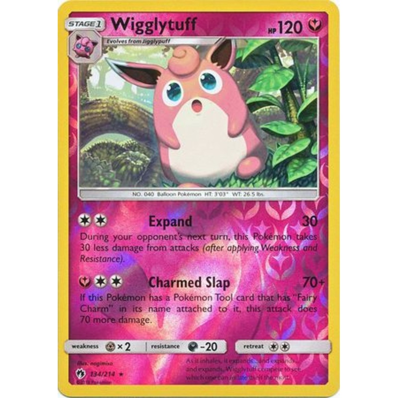 Pokemon Card Lost Thunder 134/214 Wigglytuff Reverse Holo Rare *MINT*