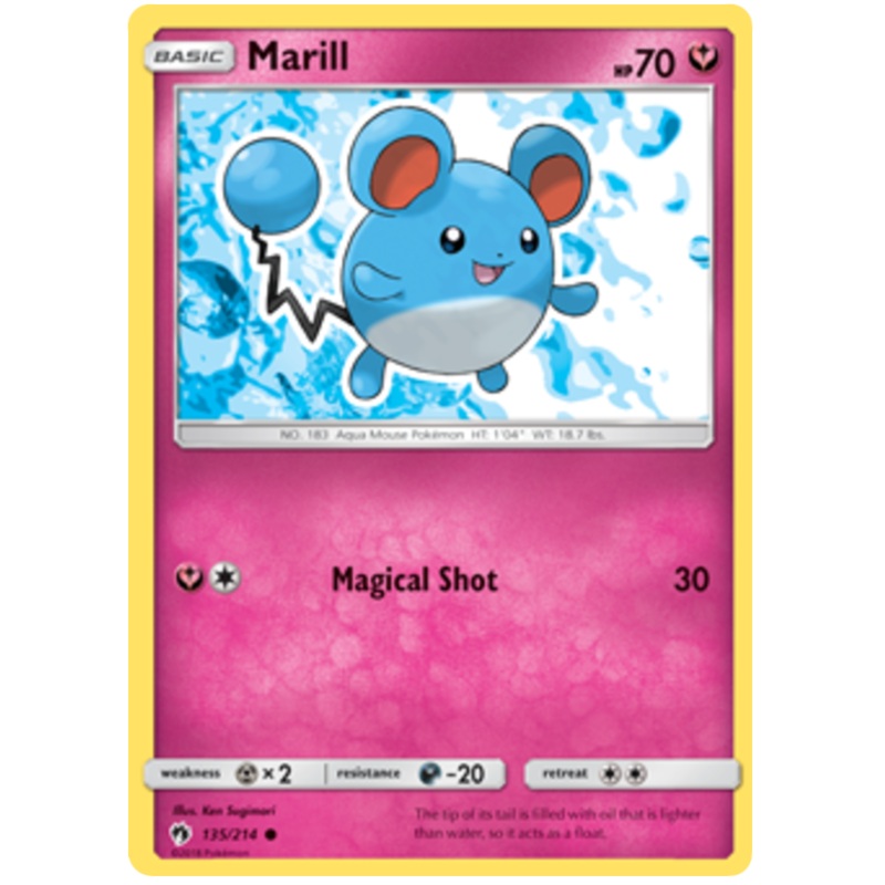 Pokemon Card Lost Thunder 135/214 Marill Common *MINT*