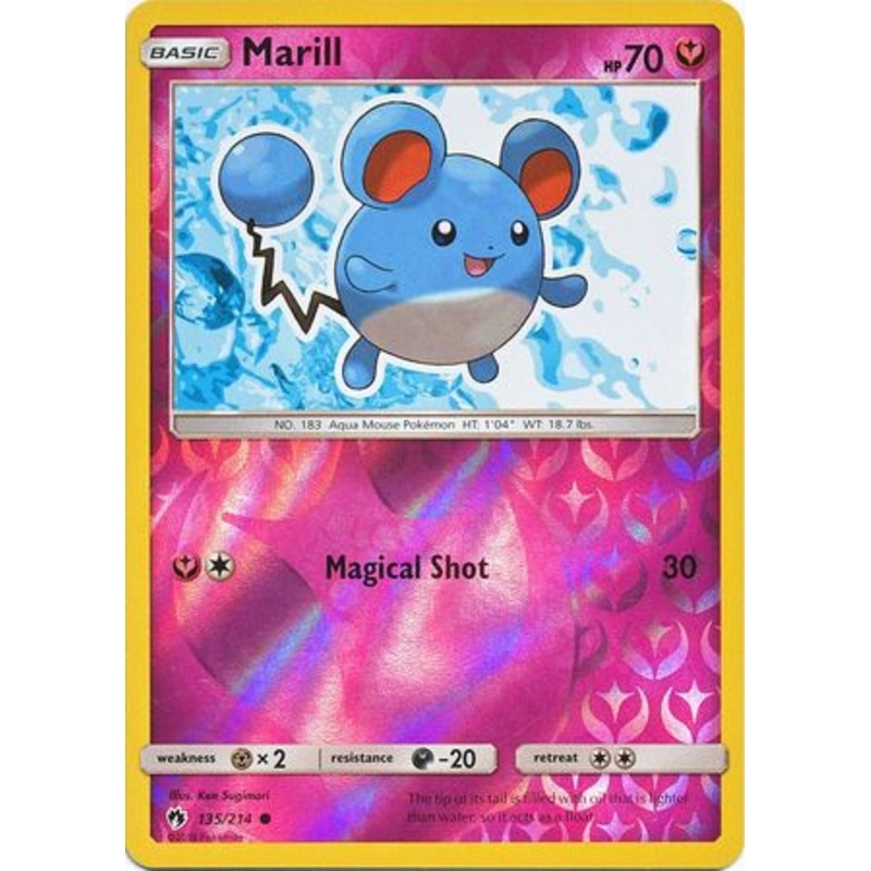Pokemon Card Lost Thunder 135/214 Marill Reverse Holo Common *MINT*