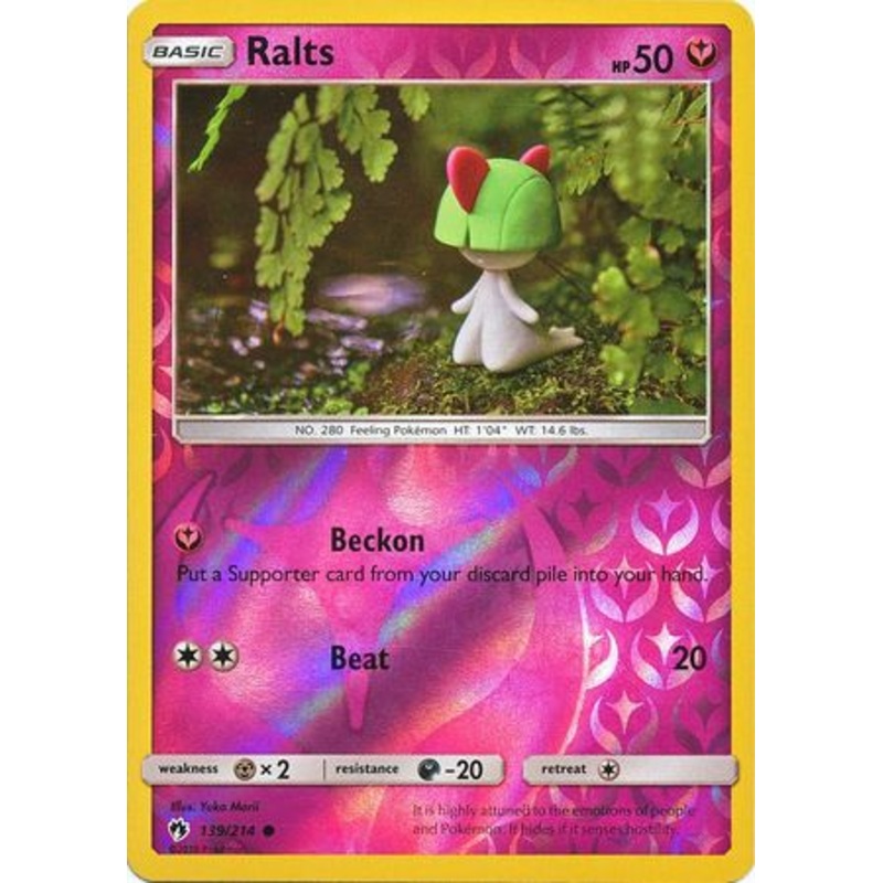 Pokemon Card Lost Thunder 139/214 Ralts Reverse Holo Common *MINT*