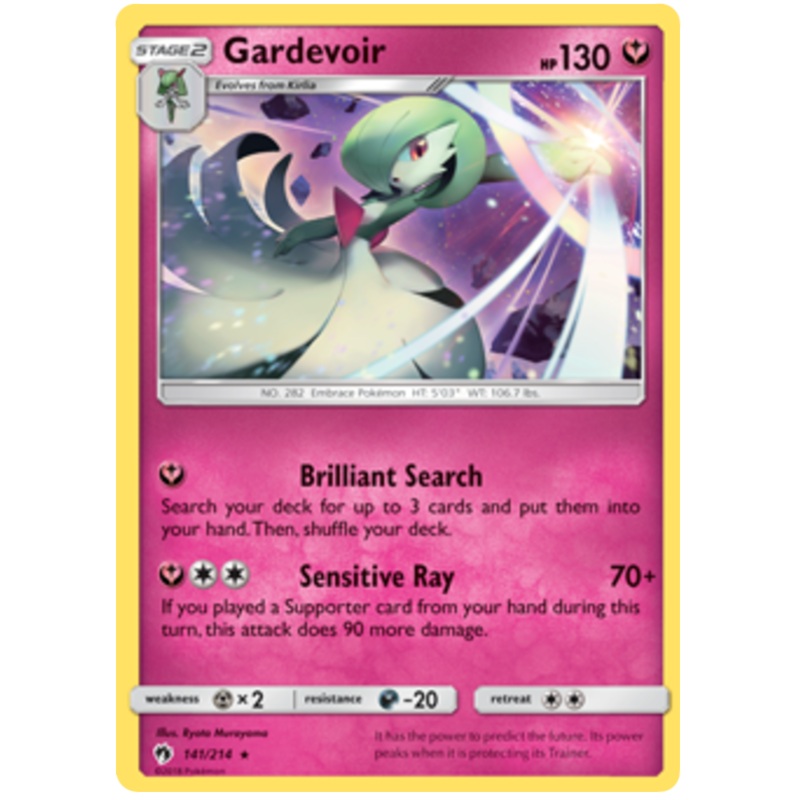 Pokemon Card Lost Thunder 141/214 Gardevoir Holo Rare *MINT*