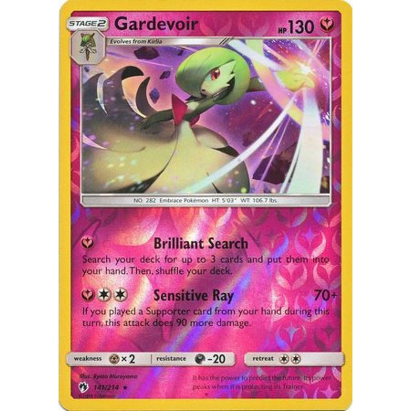 Pokemon Card Lost Thunder 141/214 Gardevoir Reverse Holo Rare *MINT*