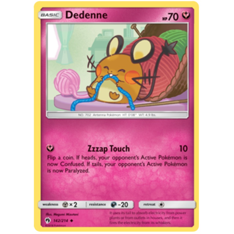 Pokemon Card Lost Thunder 142/214 Dedenne Uncommon *MINT*