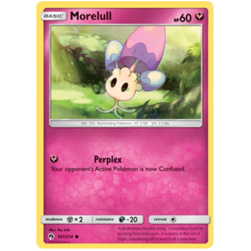 Pokemon Card Lost Thunder 147/214 Morelull Common *MINT*