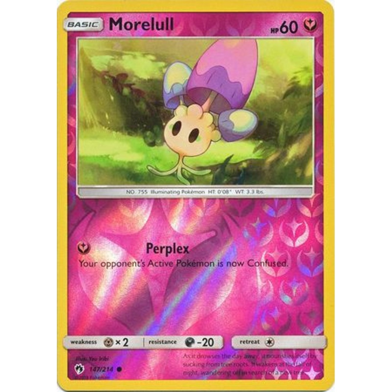 Pokemon Card Lost Thunder 147/214 Morelull Reverse Holo Common *MINT*