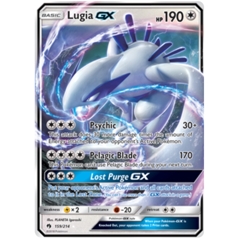 Pokemon Card Lost Thunder 159/214 Lugia GX Ultra Rare *MINT*