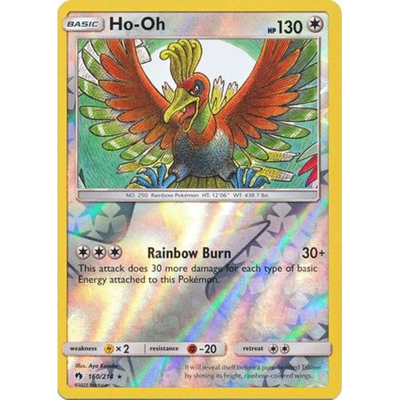 Pokemon Card Lost Thunder 160/214 Ho-Oh Reverse Holo Rare *MINT*