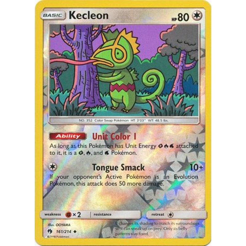 Pokemon Card Lost Thunder 161/214 Kecleon Reverse Holo Uncommon *MINT*