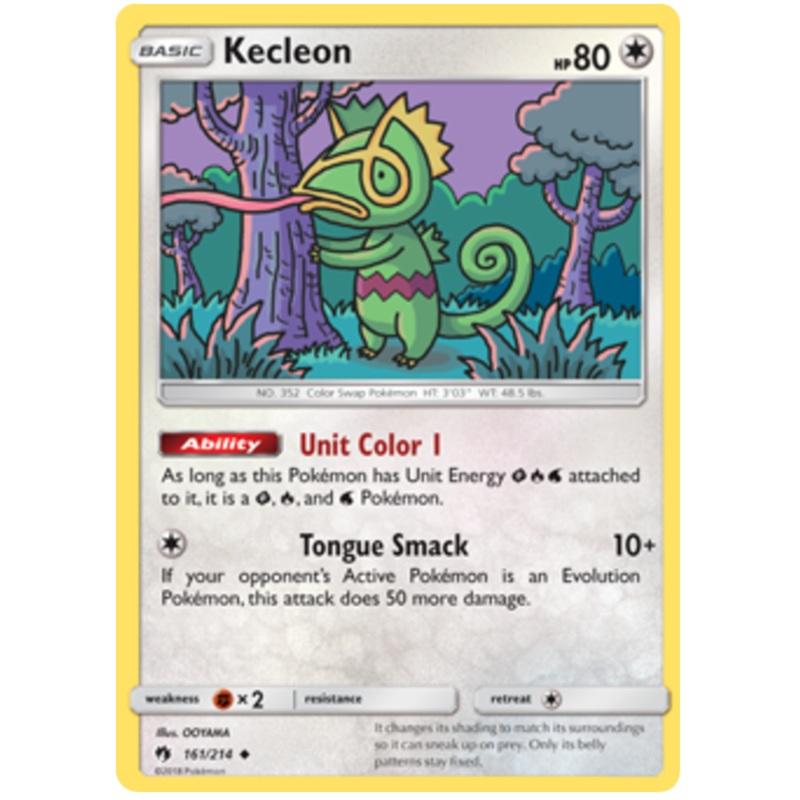 Pokemon Card Lost Thunder 161/214 Kecleon Uncommon *MINT*