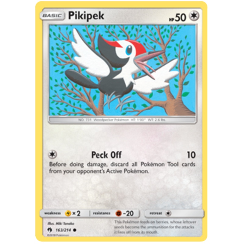 Pokemon Card Lost Thunder 163/214 Pikipek Common *MINT*