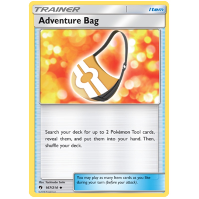 Pokemon Card Lost Thunder 167/214 Adventure Bag Item Uncommon *MINT*