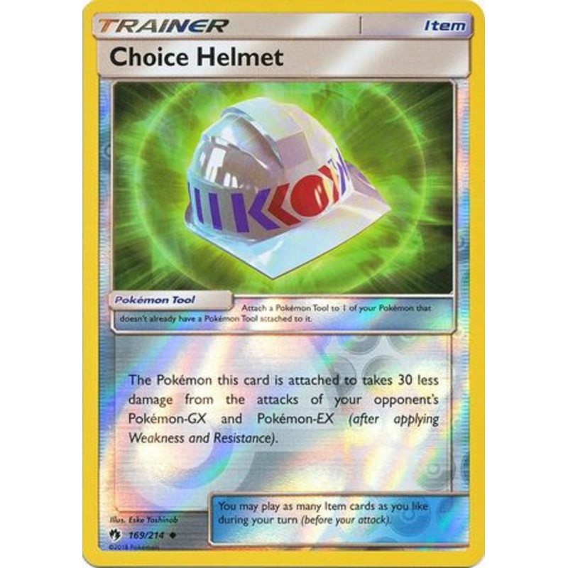 Pokemon Card Lost Thunder 169/214 Choice Helmet Item Reverse Holo Uncommon *MINT*