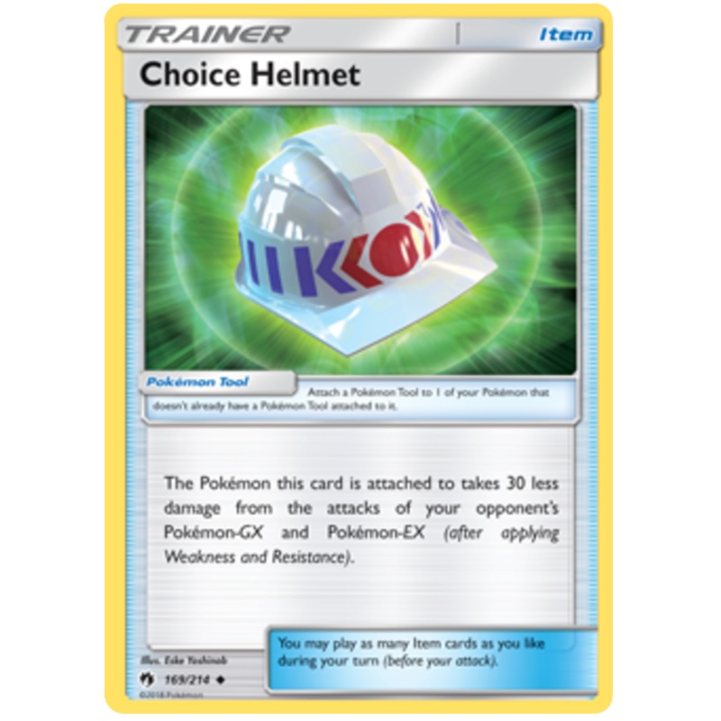 Pokemon Card Lost Thunder 169/214 Choice Helmet Item Uncommon *MINT*