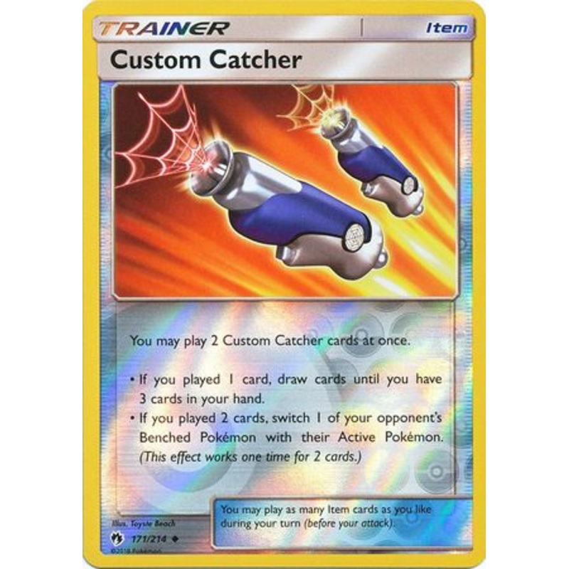 Pokemon Card Lost Thunder 171/214 Custom Catcher Item Reverse Holo Uncommon *MINT*