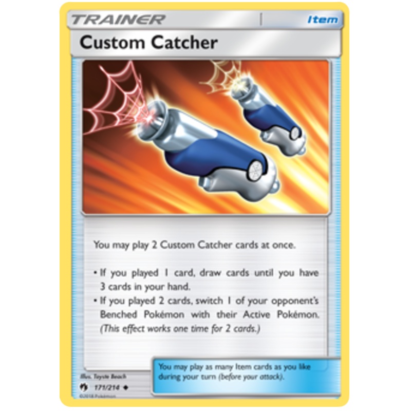 Pokemon Card Lost Thunder 171/214 Custom Catcher Item Uncommon *MINT*