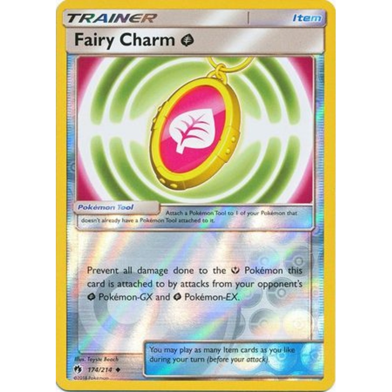 Pokemon Card Lost Thunder 174/214 Fairy Charm G Grass Item Reverse Holo Uncommon *MINT*