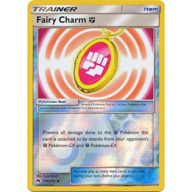Pokemon Card Lost Thunder 176/214 Fairy Charm (Fighting) Item Reverse Holo Uncommon *MINT*